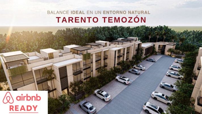 Invierte en Mérida Yucatán en Tarento Departamentos en Temozón Norte Airbnb ready